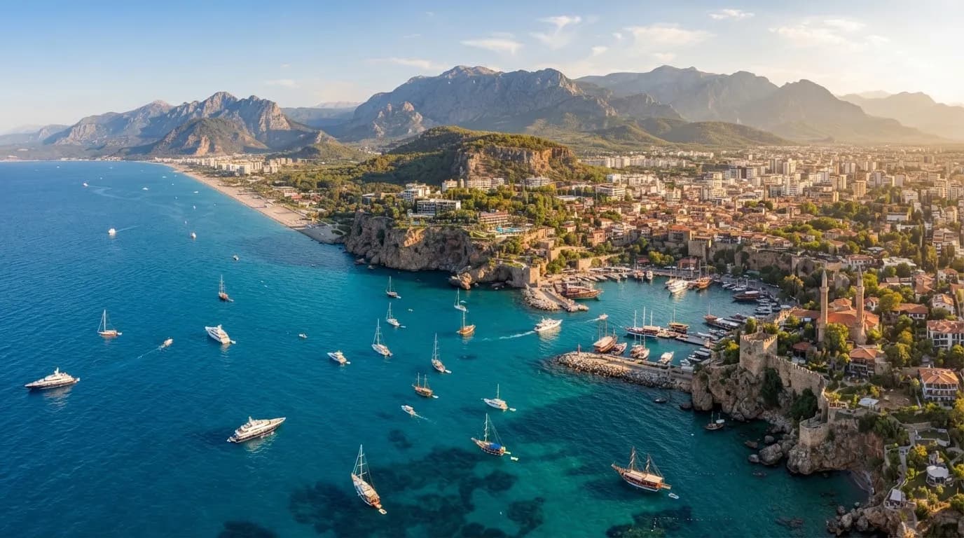 Vue du port de Kaleiçi, dans la vieille ville d'Antalya (image d'illustration)