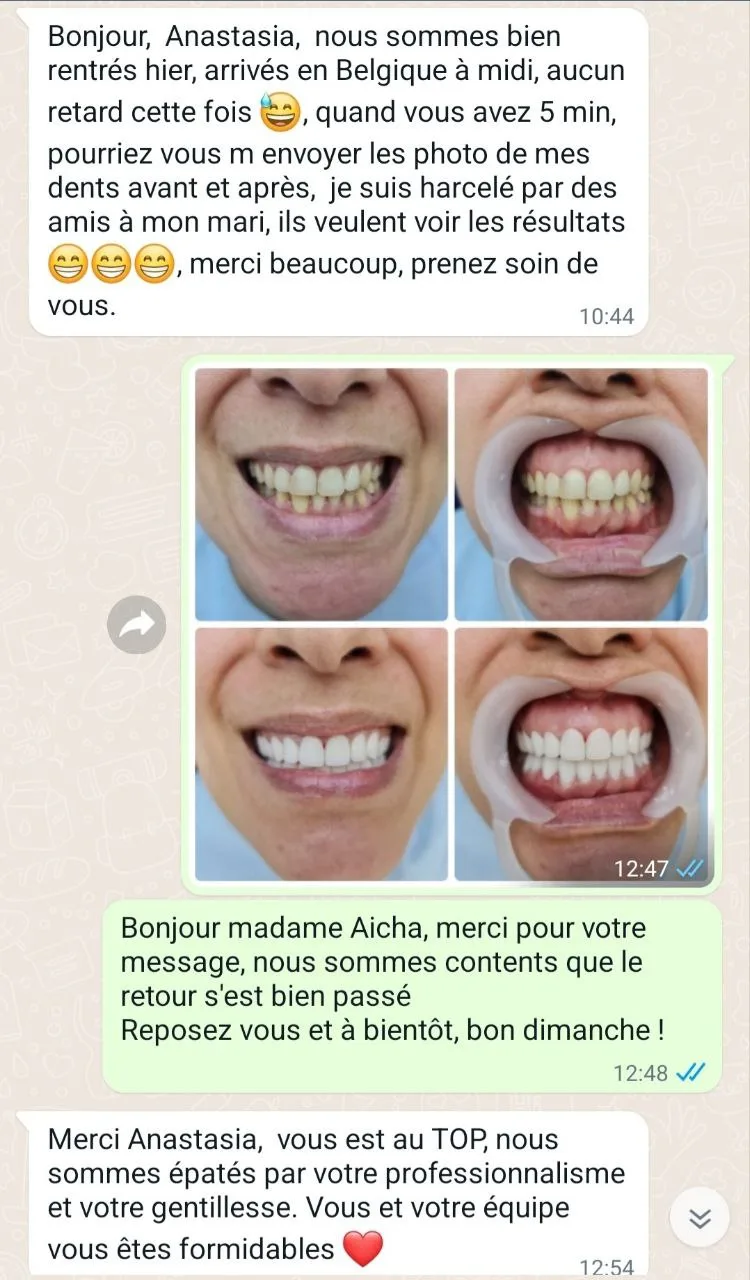 Bir hastanın WhatsApp teşekkür mesajı